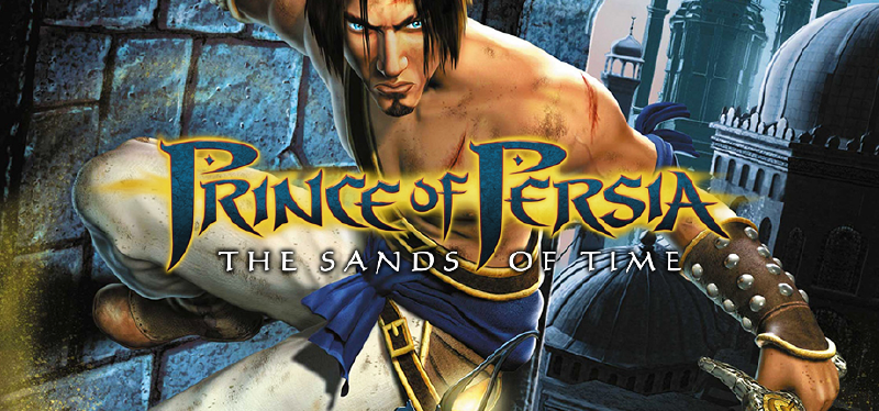 Prince of Persia: The Sands of Time logo, featuring the prince wall-running and facing towards the camera. This image of the Prince is from the Sands of Time box art. But if this were to go on.